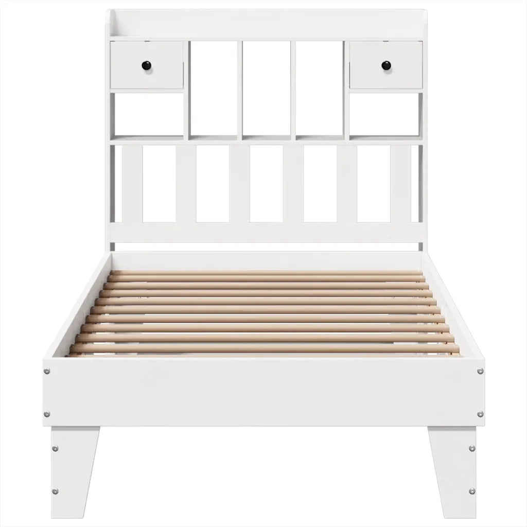Letto senza Materasso Bianco 90x200 cm Legno Massello di Pino 3308853