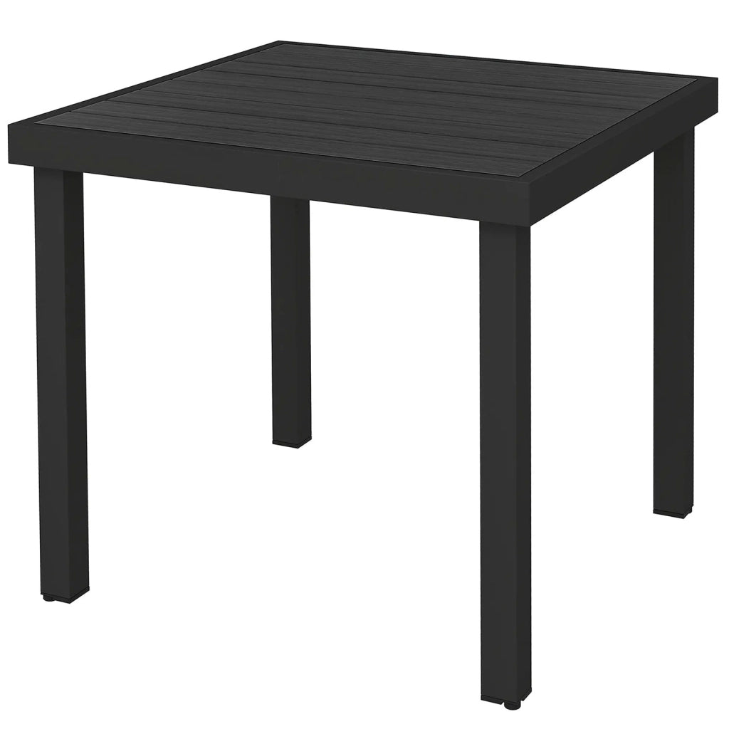 Tavolo da Giardino 78x78 cm Tavola da Pranzo Effetto Legno Nero