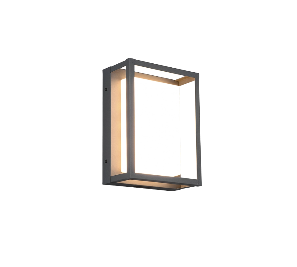 Applique da esterno LED, metallo, antracite, 18x24x10 cm, Witham