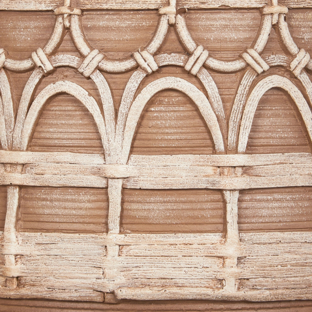 Vaso per piante marrone chiaro per esterni e interni Boho