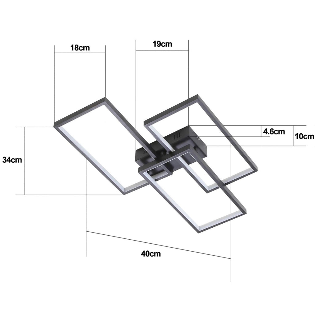 ZMH Lampada da soffitto plafoniera LED metallo design moderno
