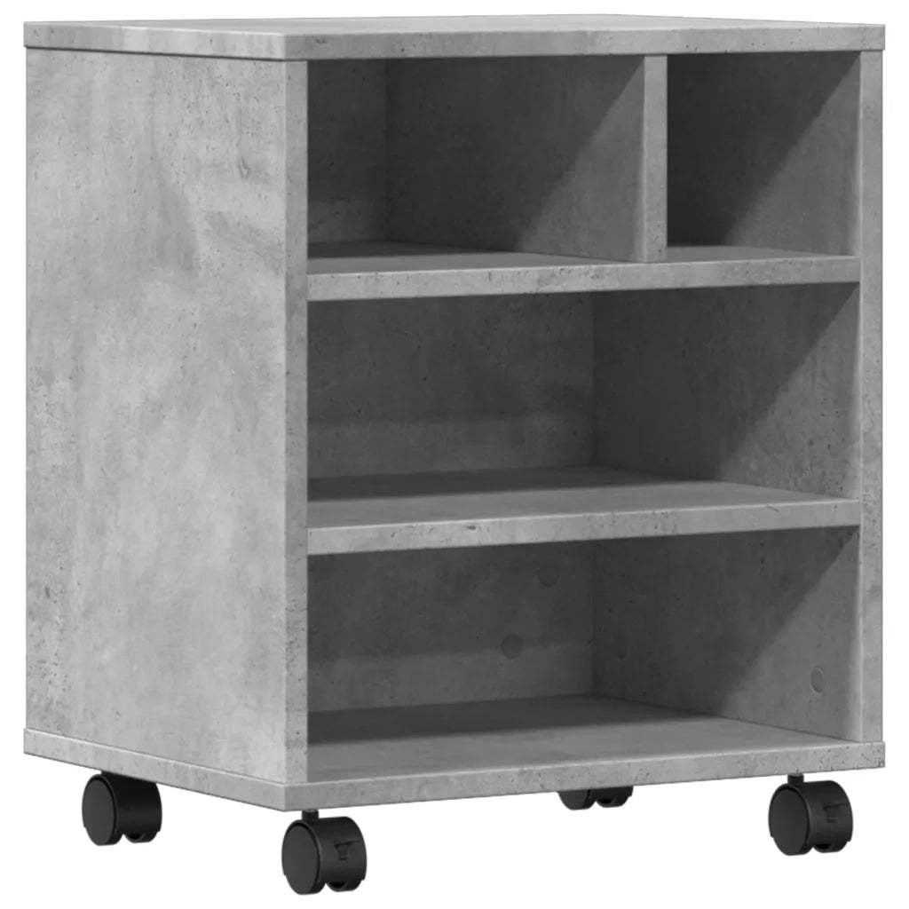 Supporto per Stampante con Ruote Grigio Cemento 41x32x48 cm CFW3290848