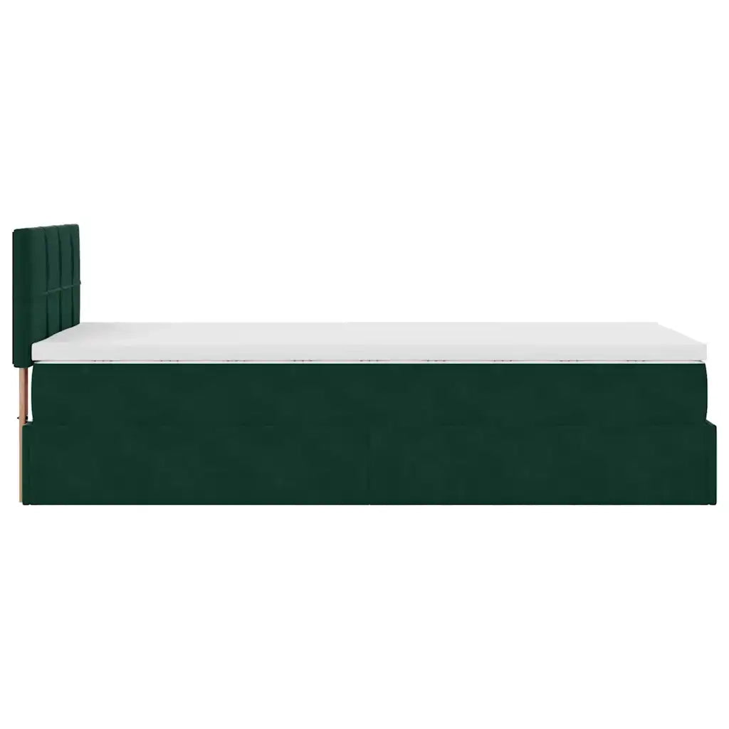 Struttura Letto Pouf con Materasso 100x200 cm Velluto 3311756
