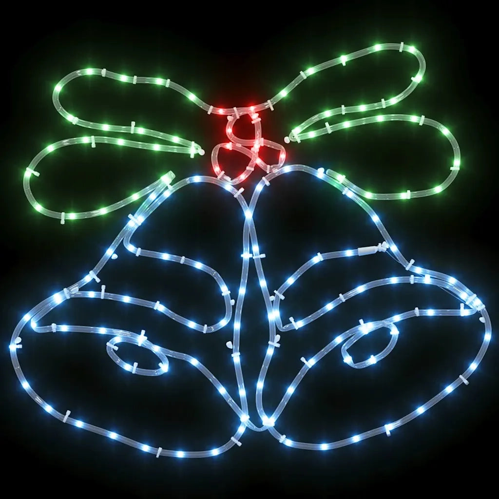Campana di Natale con 144 LED Multicolore 57 x 47,5 cm PVC