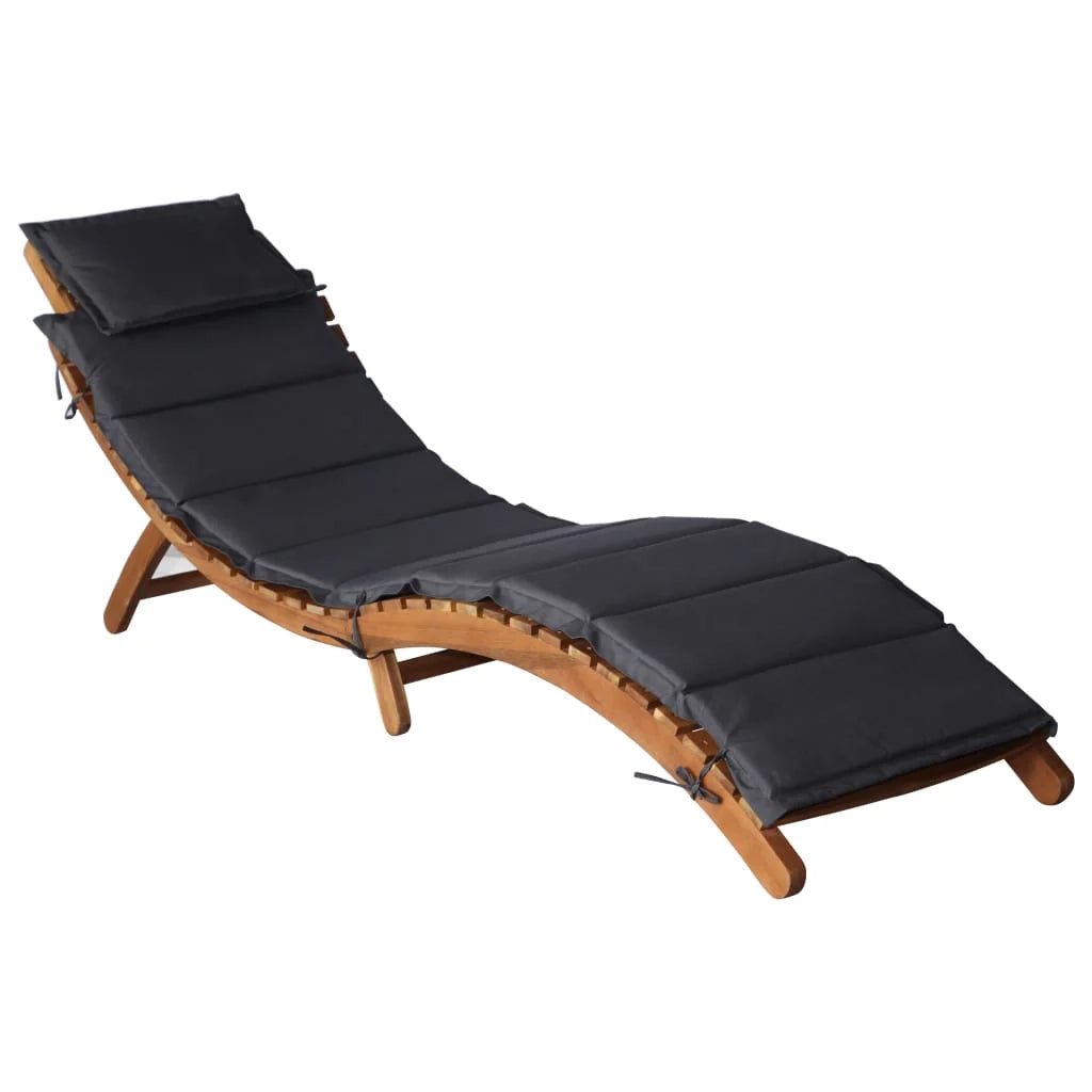 Lettini prendisole e cuscini 2 pezzi legno massello di acacia grigio scuro 02_0011927