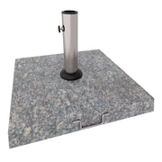 Gravita - Base per Ombrellone da Giardino Quadrato 45x45 cm 35 Kg in Pietra con Ruote Grigio
