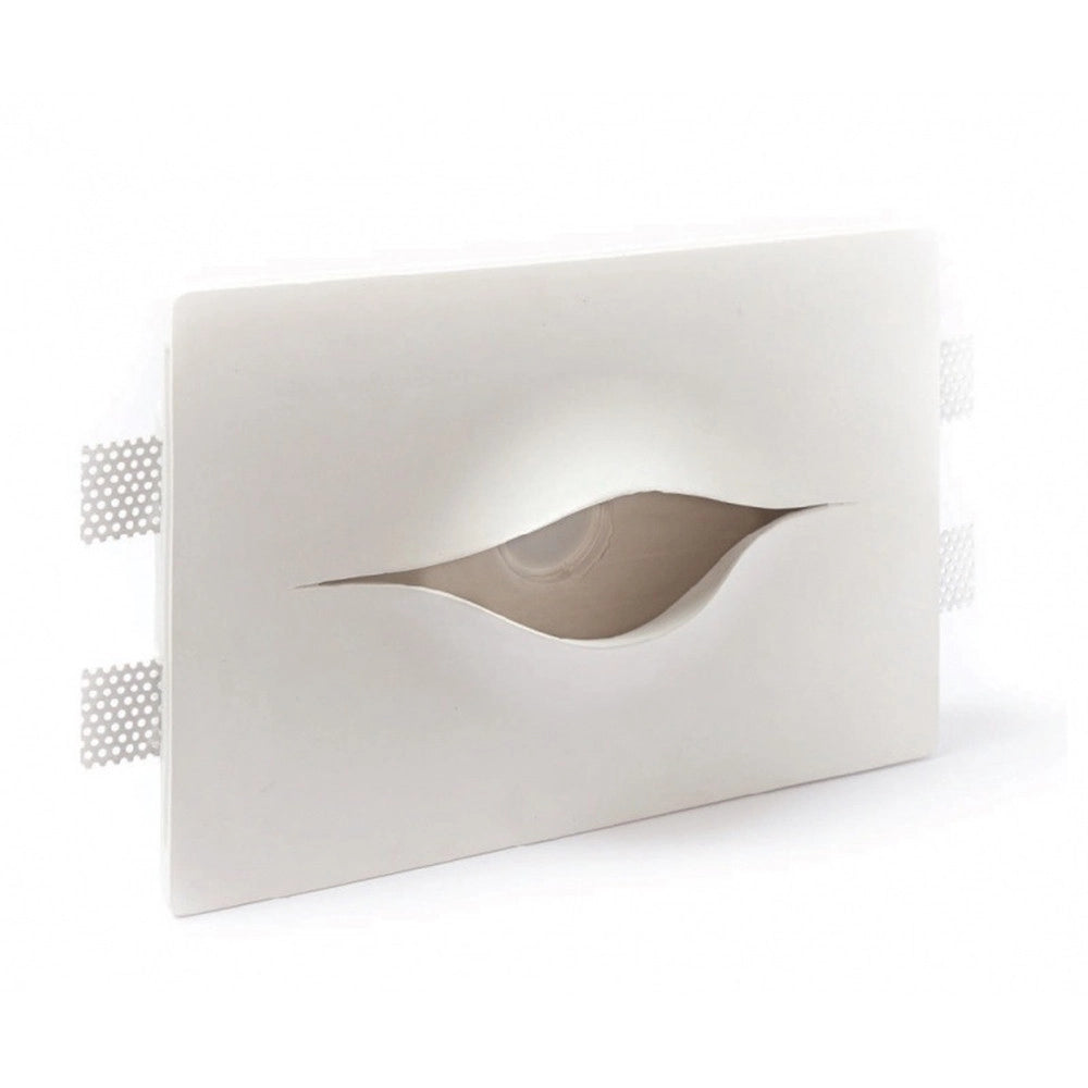 Trade Shop - Porta Faretto Gu10 A Incasso In Gesso Occhio Osiride Verniciabile A Scomparsa Csf 150 -