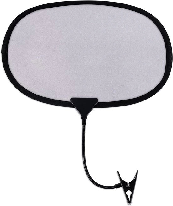 Schermo per Laptop Portatile Flessibile con Clip, 45x30cm - Opaco e Antiriflesso - Ripiegabile - Esterno - Grigio.