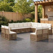 Set Divano da Giardino 13 pz Beige polyrattan 3435876