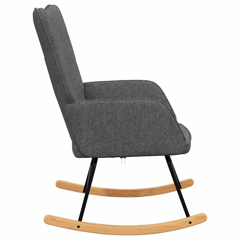 Sedia a Dondolo Grigio Scuro in Tessuto cod mxl 52529