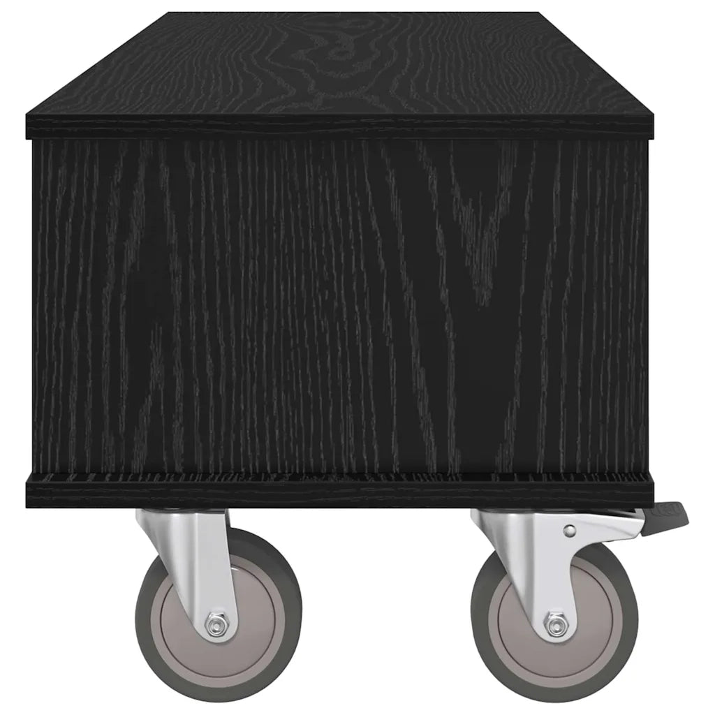 Supporto TV Rovere Nero 100 x 35 x 35 cm Legno multistrato 891033