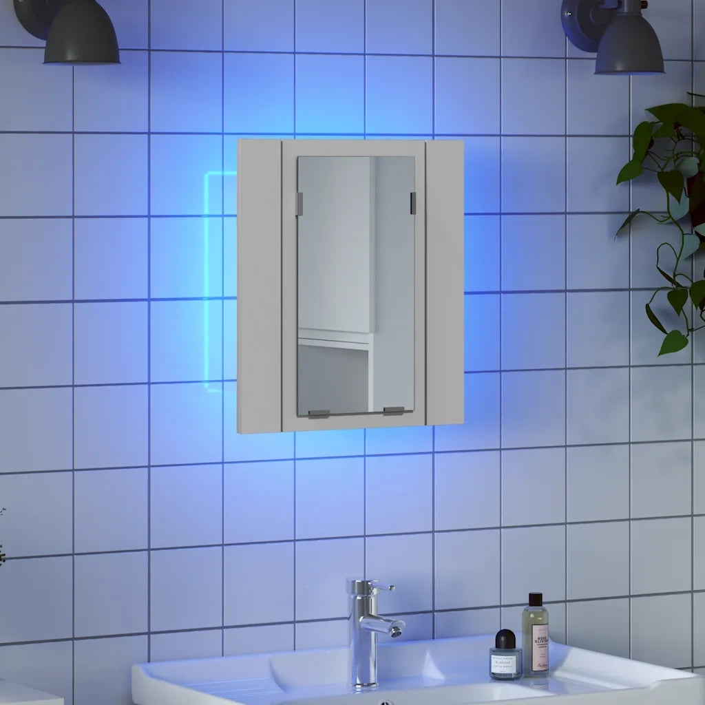 Specchio da Bagno | Armadio da bagno con LED Bianco 40x12x45 cm in Acrilico