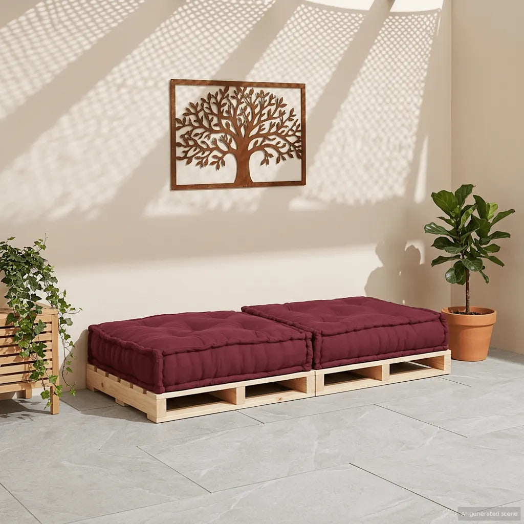 Divano | Divano da soggiorno | Sofa Componibile Marrone Rossiccio 70x70x36 in Tessuto