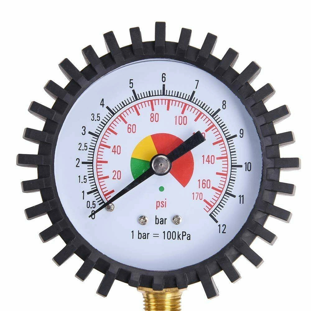 Trade Shop - Kit Compressore Doppia Pistola Soffiaggio Aria Compressa Tubo 5mt Manometro 3pz -