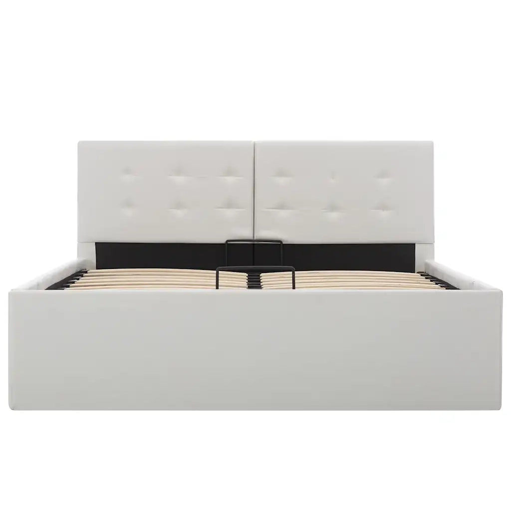Giroletto con Contenitore Idraulico Bianco Similpelle 120x200cm