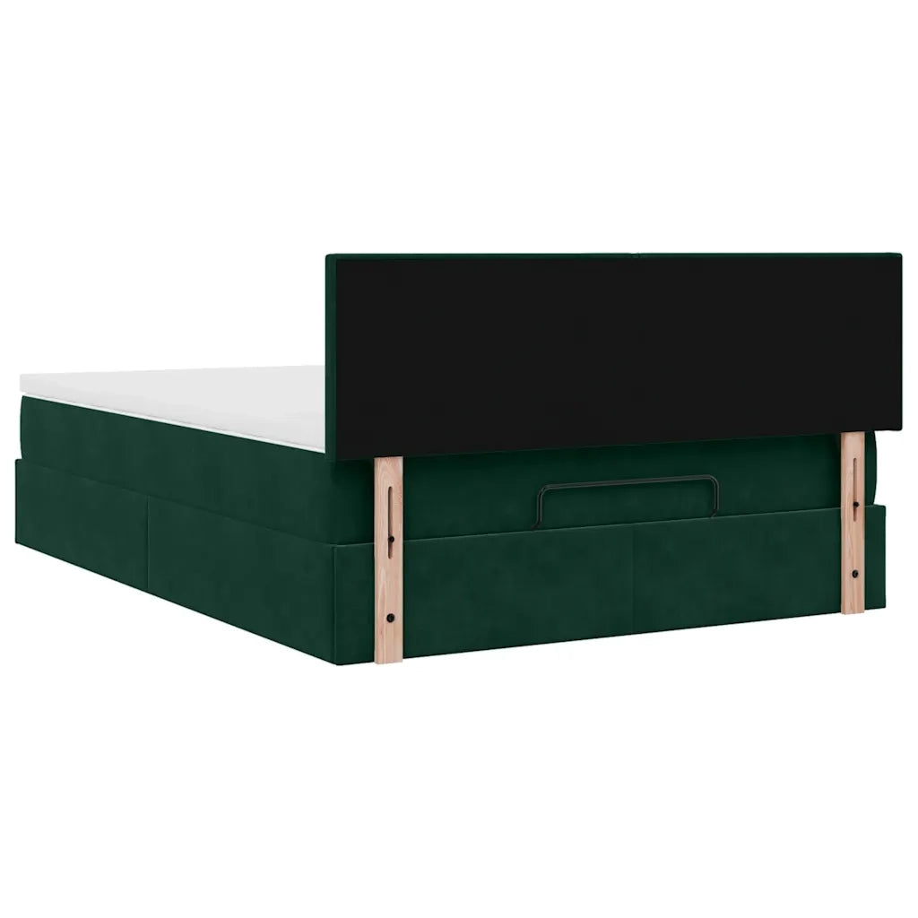 Struttura Letto Pouf con Materasso 140x200 cm in Velluto 3312557