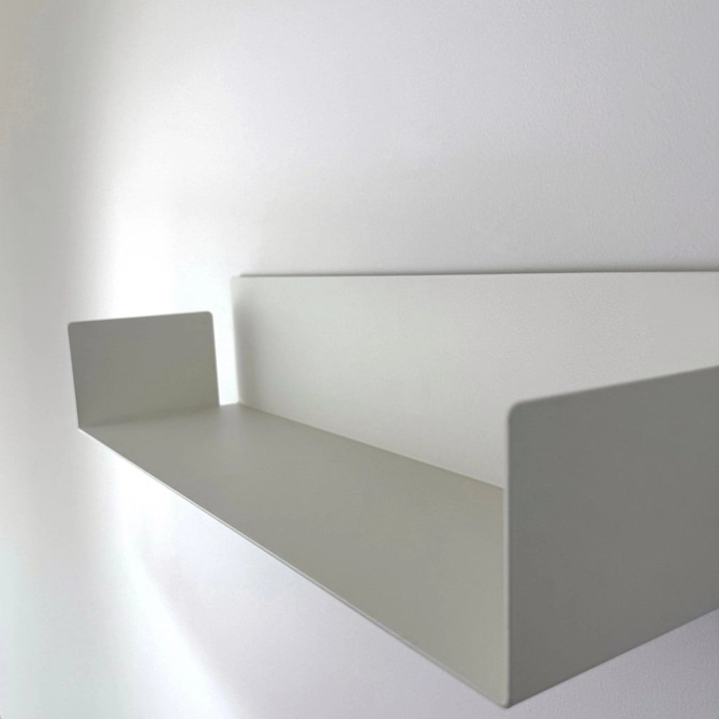 ZOI LINE180 Mensola 50 cm in Acciaio Verniciato 1,5 mm con Schiena 12 cm – Ripiano da Parete Moderno per Cucina, Bagno, Ingresso e Soggiorno Colore Mensole: Bianco