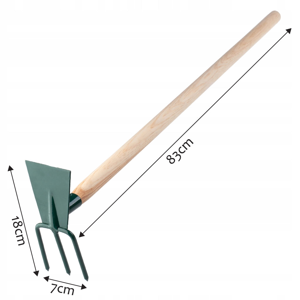 Zappa da giardino KADAX per scavare con forca da 7 cm e gancio da 83 cm