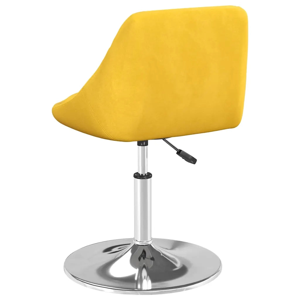 Sedie da Pranzo Girevoli 2 pz Giallo Senape in Velluto 335290