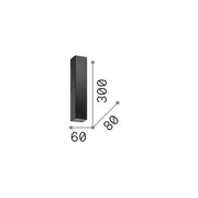 Applique Moderna Sky Metallo Nero 2 Luci Led 7W 3000K Luce Calda