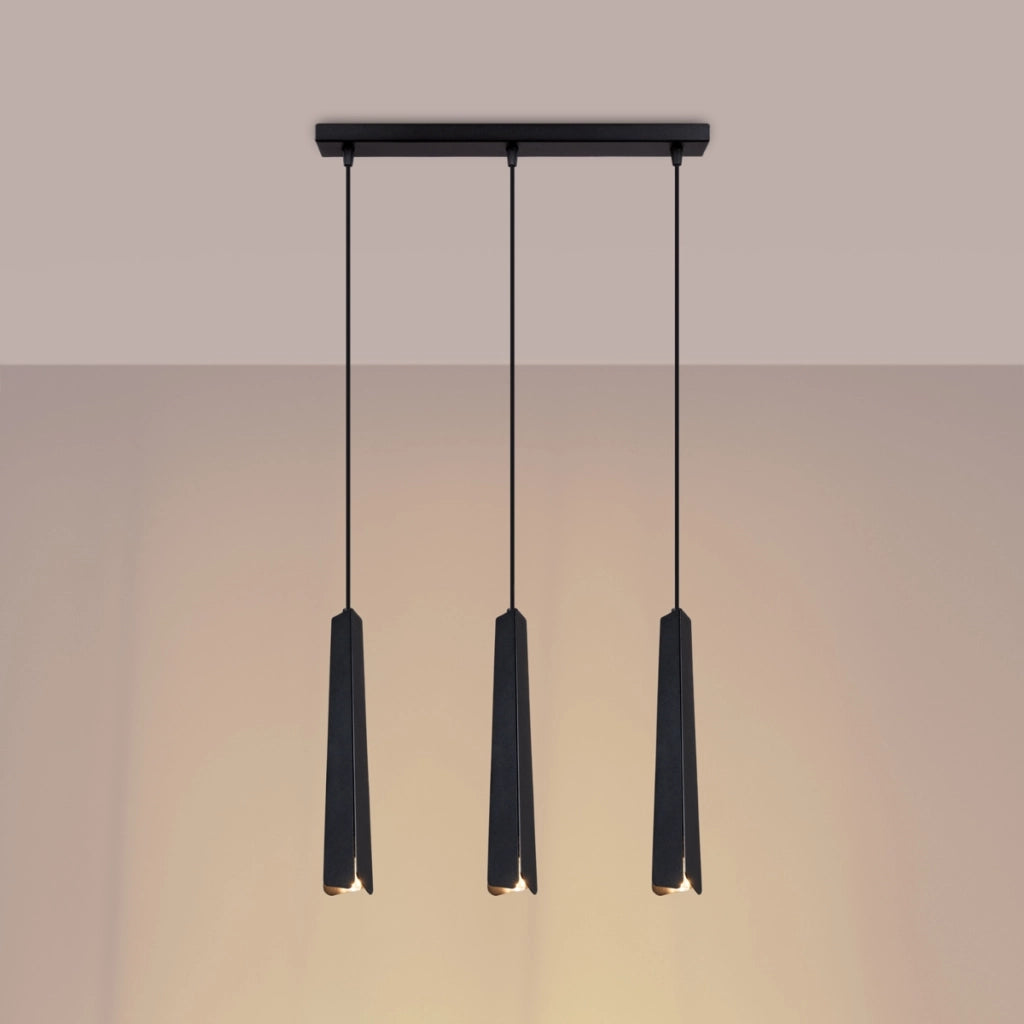 Lampada a sospensione PRYSM 3L nero