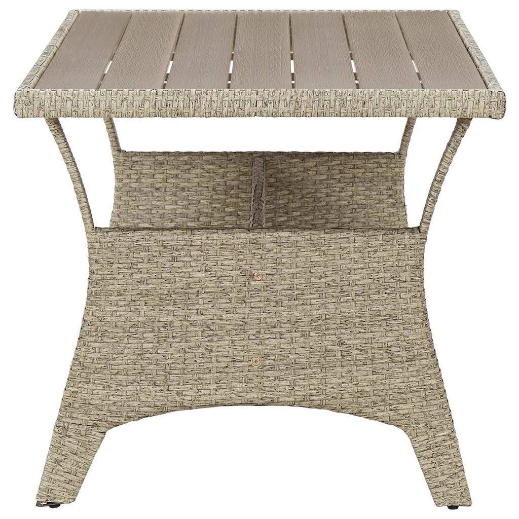 Tavolo da Giardino | Tavolino da esterno Grigio 120x70x66 cm in Polyrattan