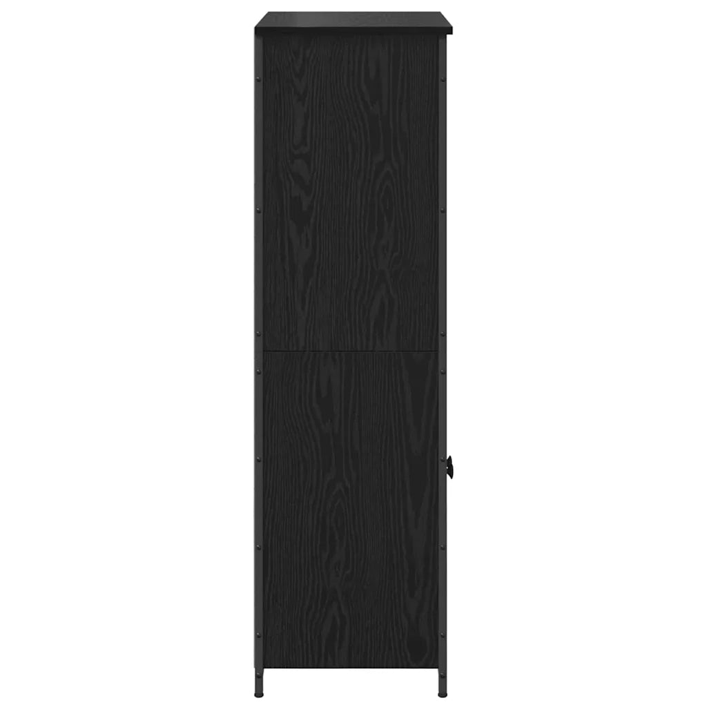 Credenza-Buffet-Armadio da cucina Rovere Nero 62 x 36 x 121,5 cm Legno multistrato