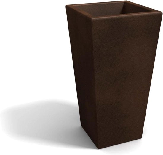 Pianta quadrata per interni ed esterni - 41 x 41 cm Altezza 90 cm Colore miele Profondità 30 cm