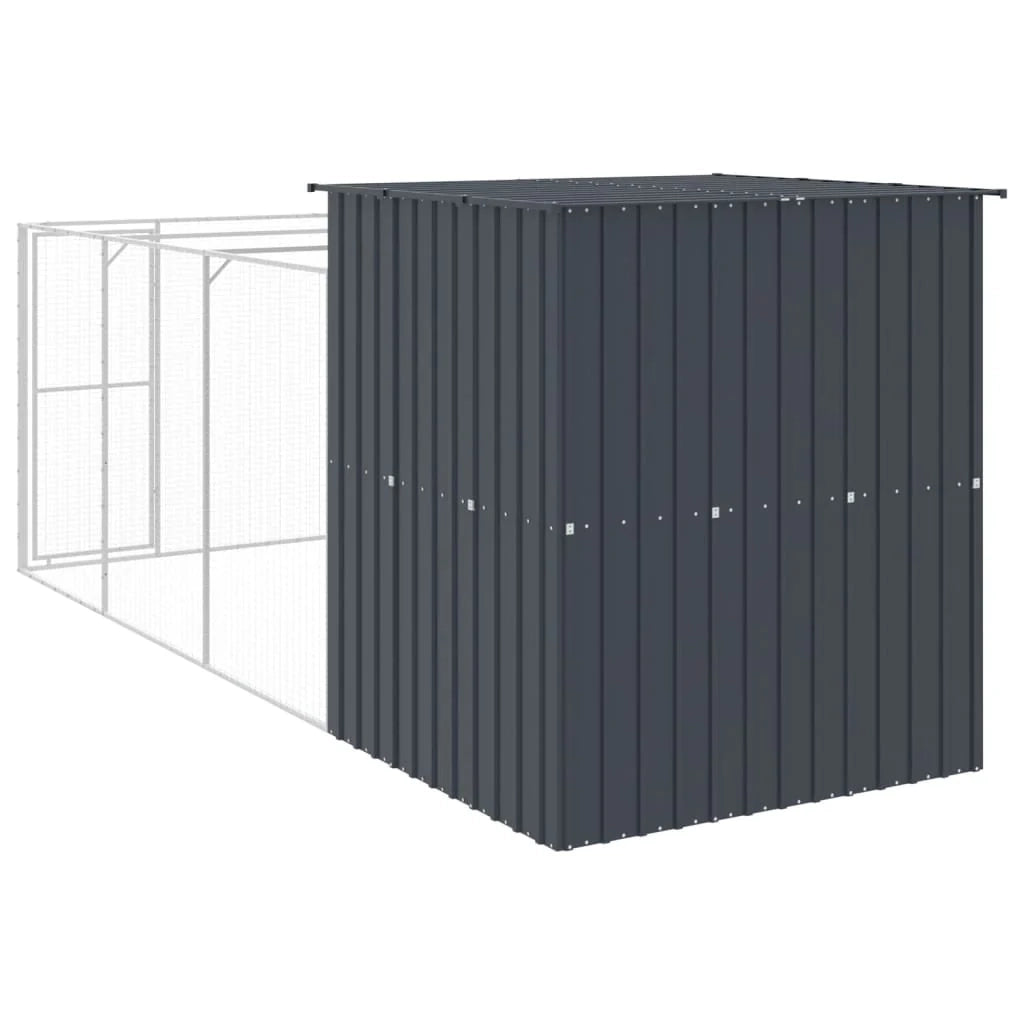 Cuccia per cani con recinto 165 x 455 x 181 cm antracite 02_0043473