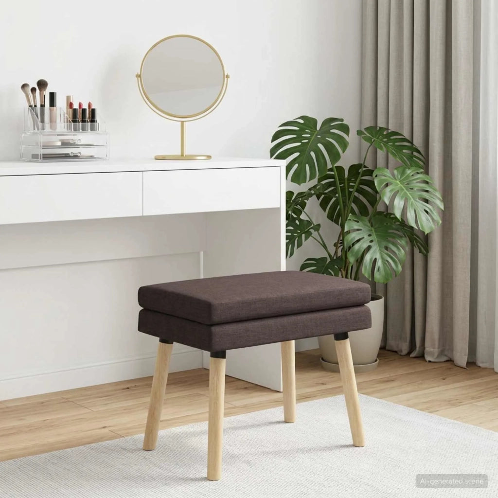Panchina a doppio strato Marrone Scuro 60 x 40 x 46 cm Tessuto 42038421