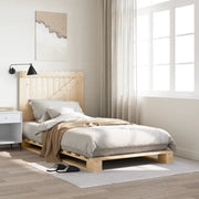 Giroletto con Testiera-Struttura Letto con testiera 100x200 cm Legno Massello di Pino 676428