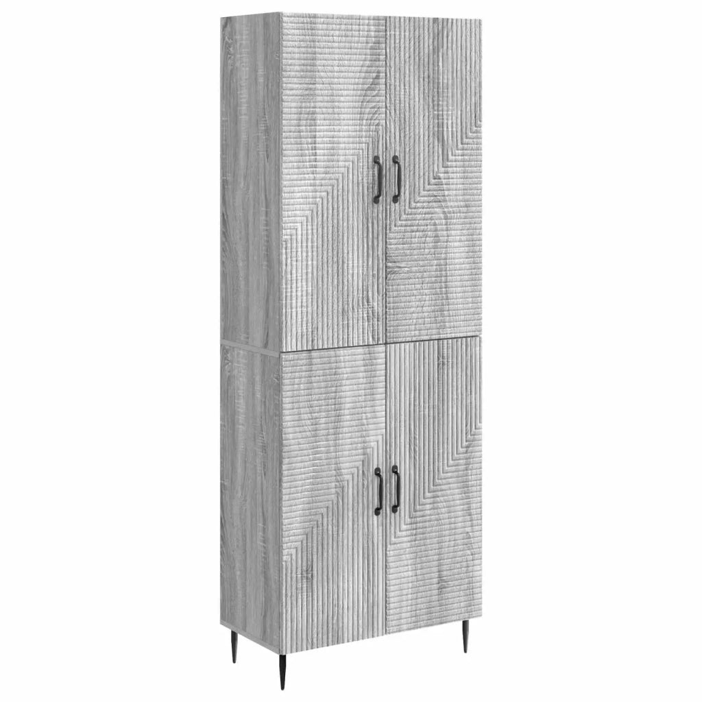 Set di armadi 2 pcs Sonoma grigio 66 x 34,5 x 89,5 cm