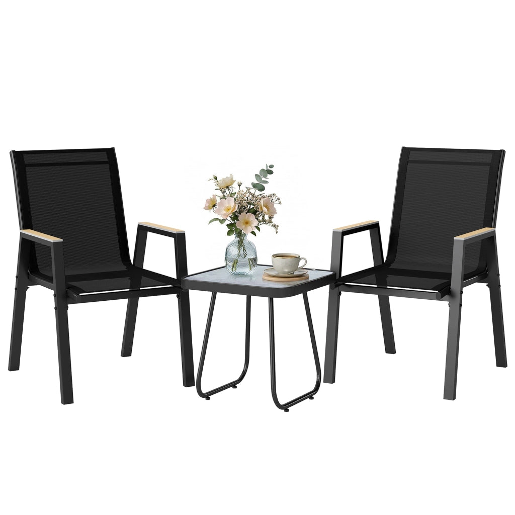 Set Bistr¨° da Esterni 3 Pezzi ¨C zephmum ¨C Tavolino con Piedini Regolabili