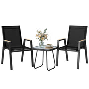 Set Bistr¨° da Esterni 3 Pezzi ¨C zephmum ¨C Tavolino con Piedini Regolabili