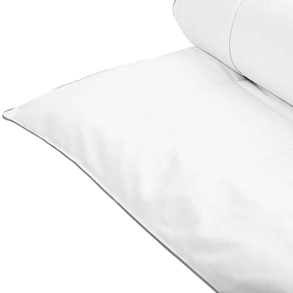 Piumino in cotone Japara bianco misura singola 135 x 200 cm trapuntato biancheria da letto camera da letto