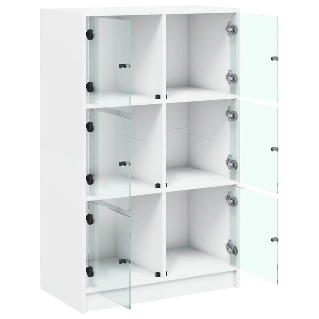 Buffet credenza cassettiera mobiletto mobile contenitore organizer cucina soggiorno salotto alto con ante 68 x 37 x 109 cm legno ingegnerizzato bianco 02_0032226