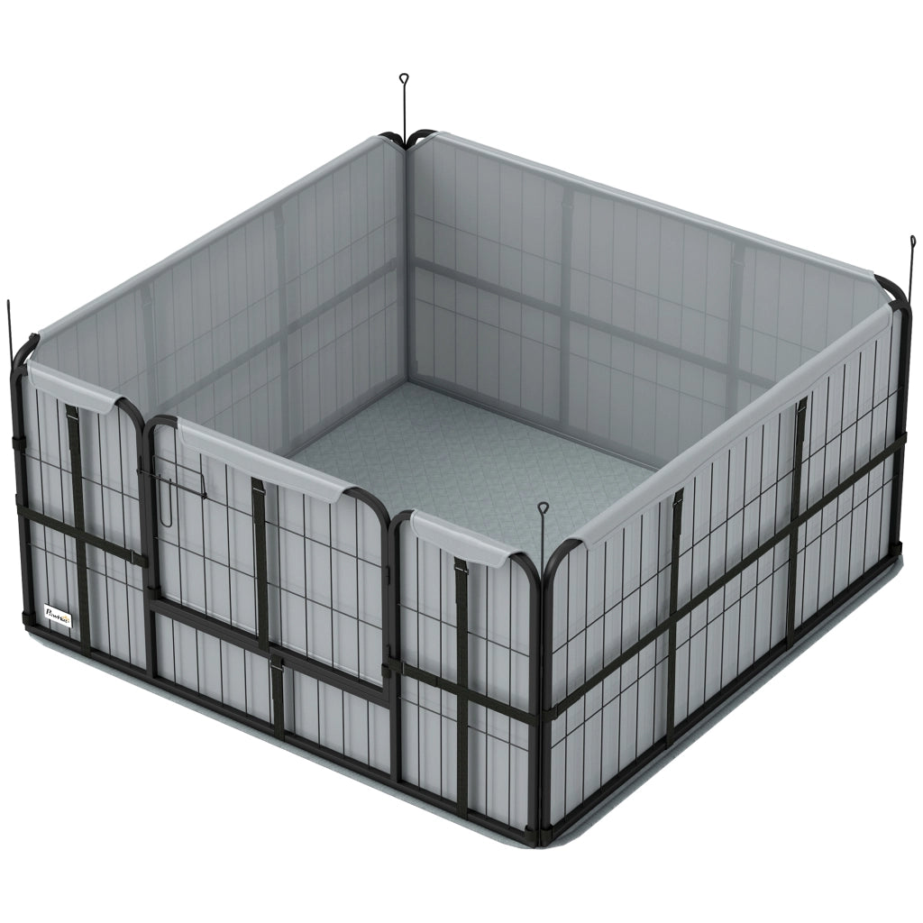 Cuccia per cani con porta ¨C zephmum ¨C 122x122x60 cm nero