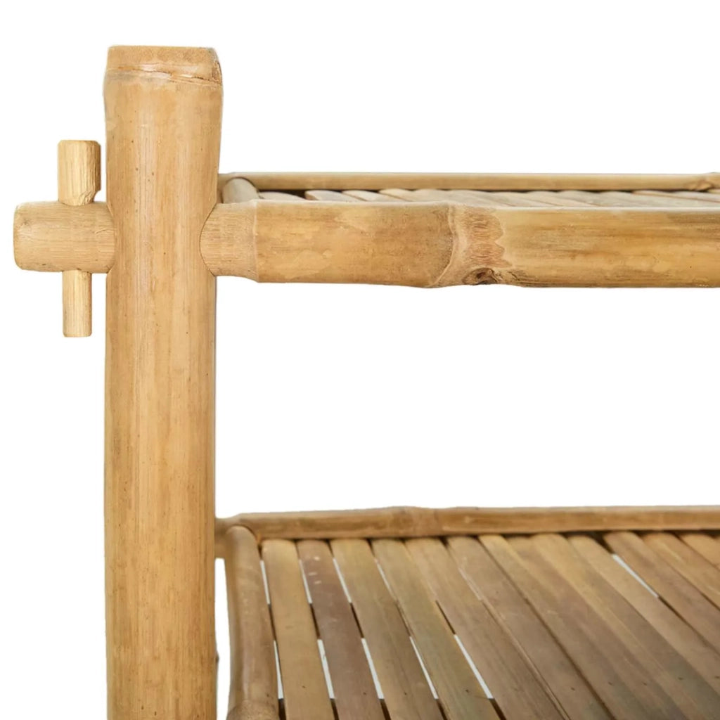 Scarpiera con lo scaffale Naturale 4 ripiani Bambù 42028050