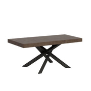 Tavolo allungabile 90x130/390 cm Volta Premium noce telaio Antracite