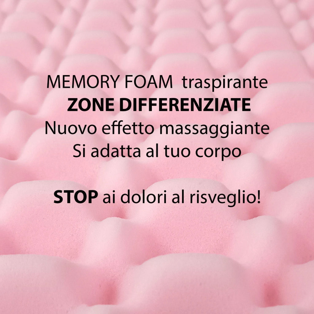 Topper MEMORY + Topper RIGIDO ORTOPEDICO ALTO 6 cm | TOPPER MEMORY e RIGIDO matrimoniale 165X190 Cm | Materasso con tessuto SFODERABILE | Topper doppia rigiditï¿½ - MOD. FOX H6