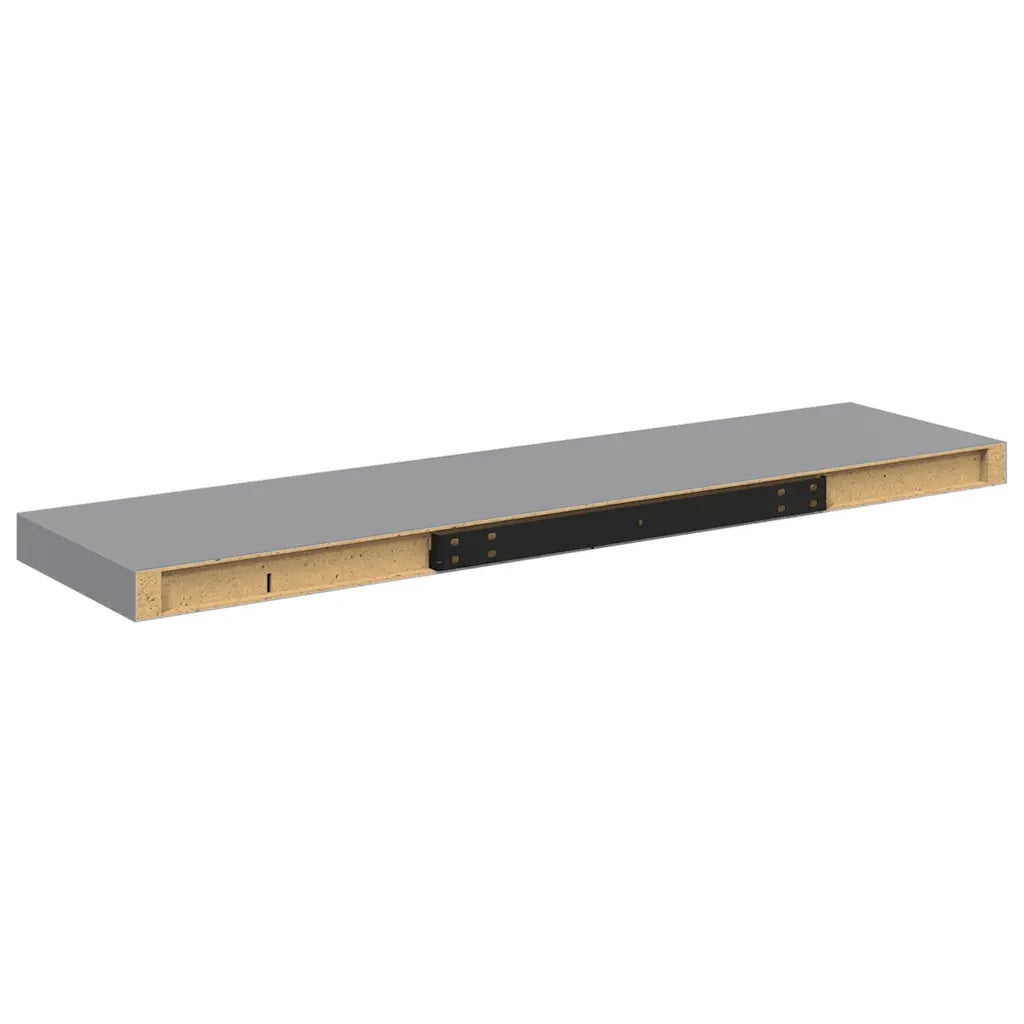 Scaffali a Parete 4 pz Grigi 90x23,5x3,8 cm in MDF cod mxl 33286
