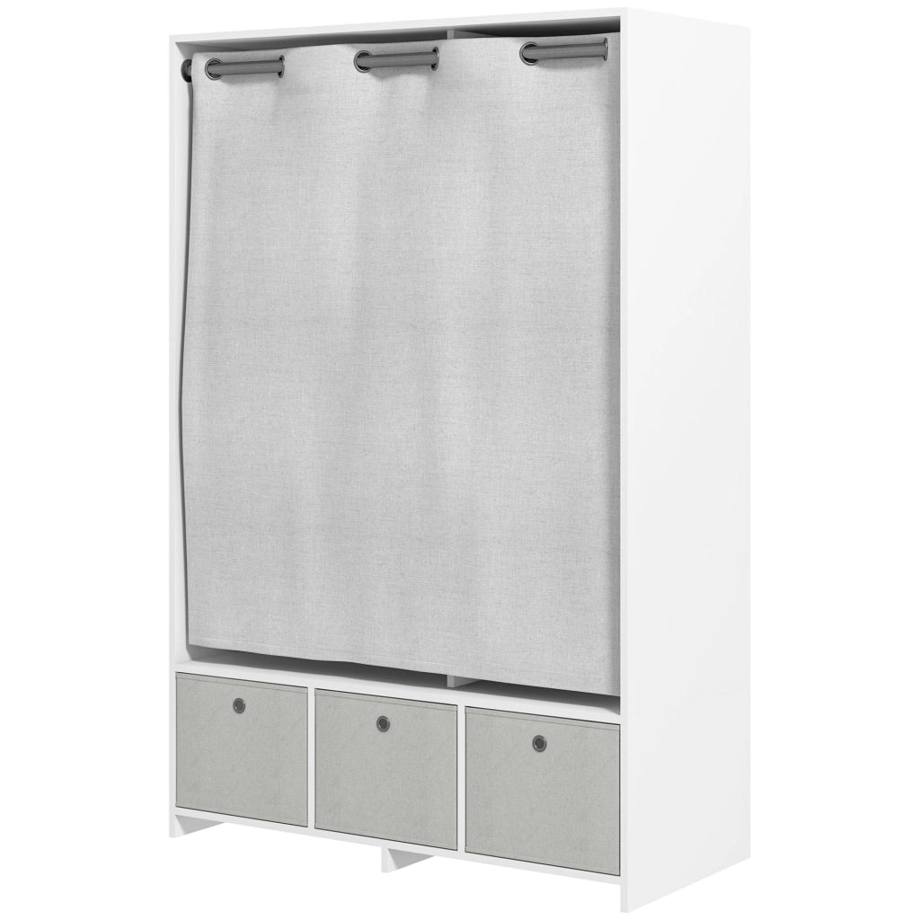 Armadio con ante e cassetti ¨C zephmum ¨C bianco 105x48x160