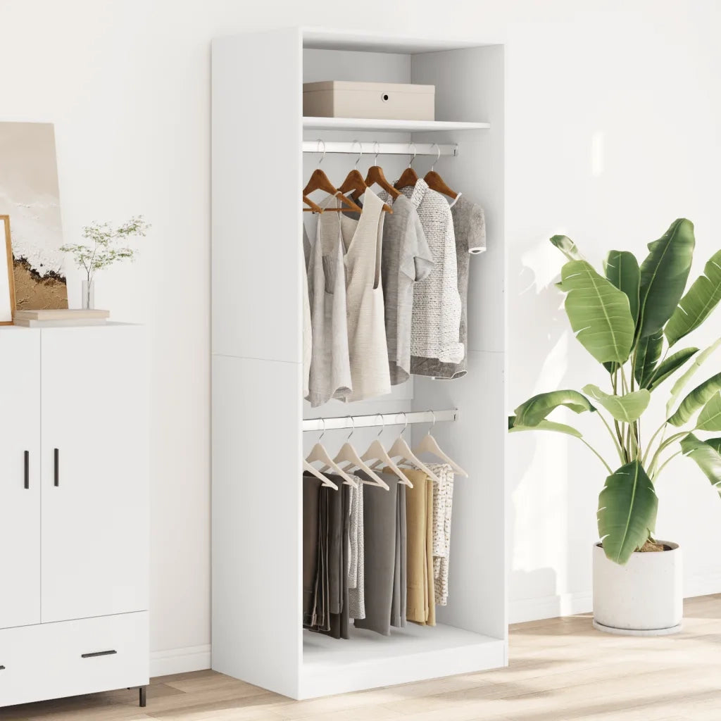 Armadio Bianco 80x50x200 cm in Legno Multistrato CFW9827002