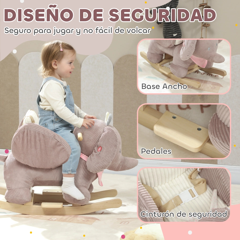 Dondolo per Bambini con Suono ¨C Zephmum ¨C Legno Naturale
