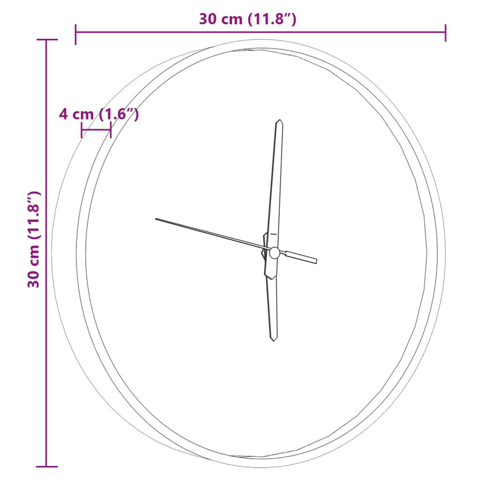 Orologio a Parete con Ore e Lancette Luminose Blu ?30 cm CFW6693765