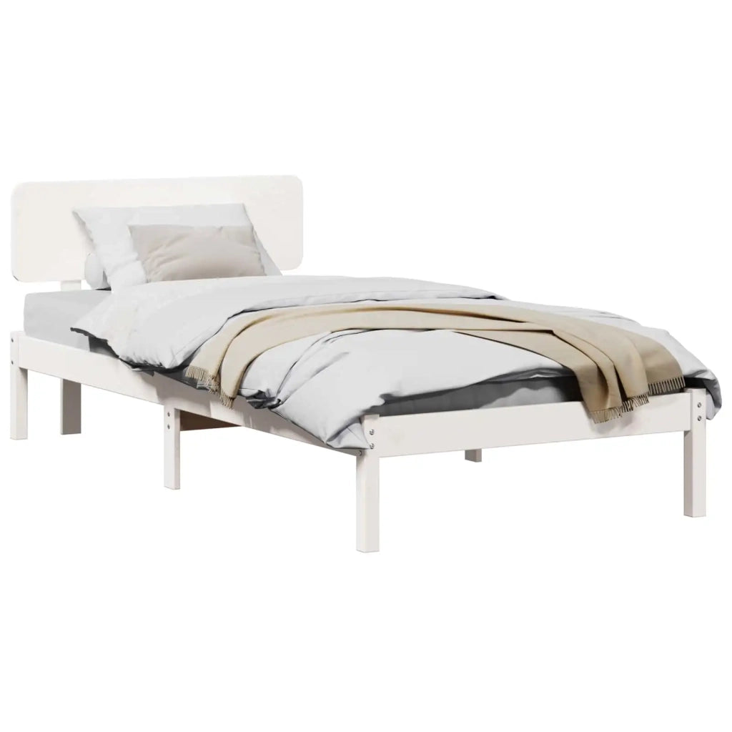 Struttura del letto Bianco 80 x 200 cm Pino massello 872126