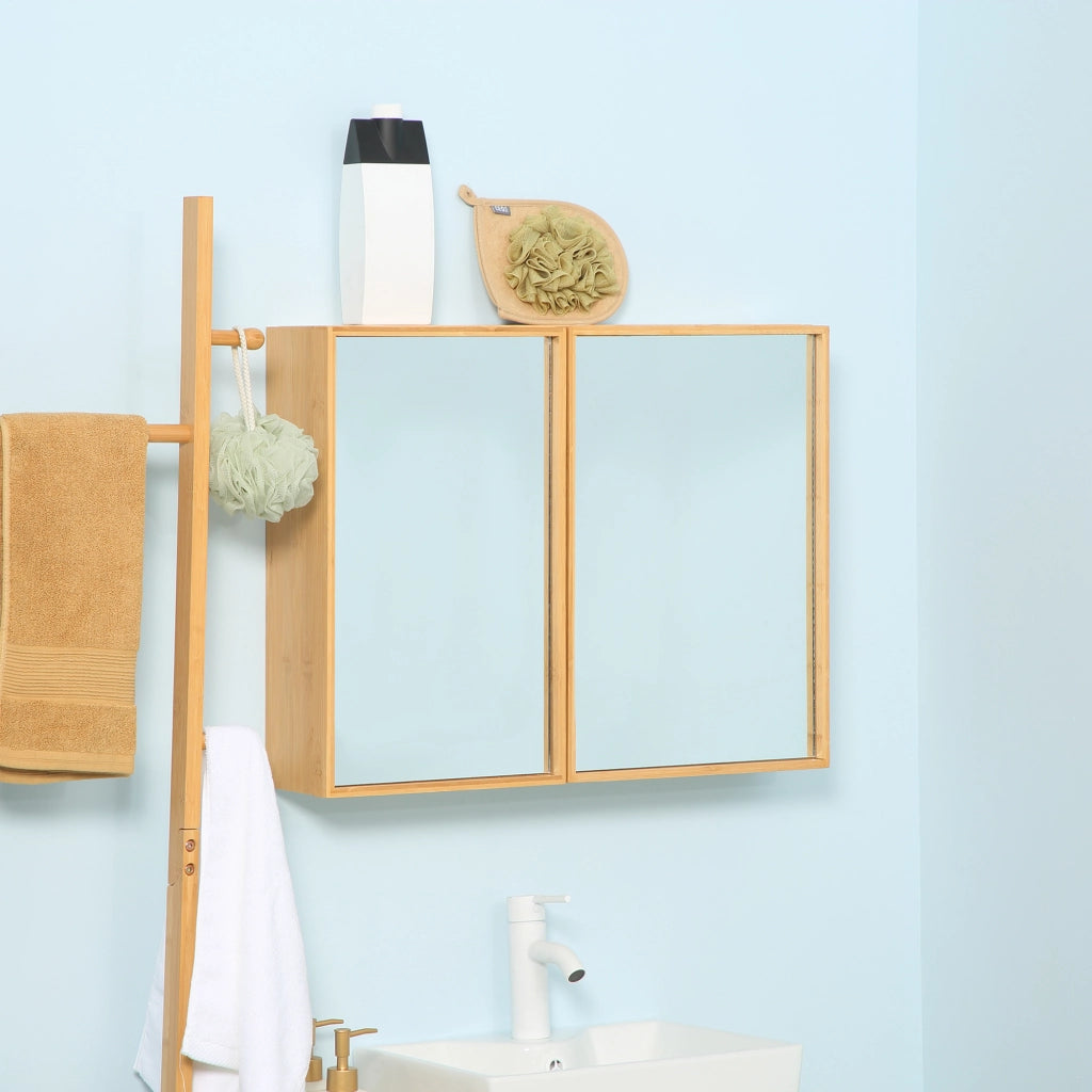 Armadietto Specchio Sospeso Bagno ¨C Minimal ¨C Bamb¨´ 65.2x14x50cm