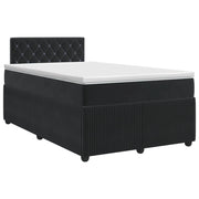 Letto box spring con materasso Nero 120 x 190 cm Velluto 3451633