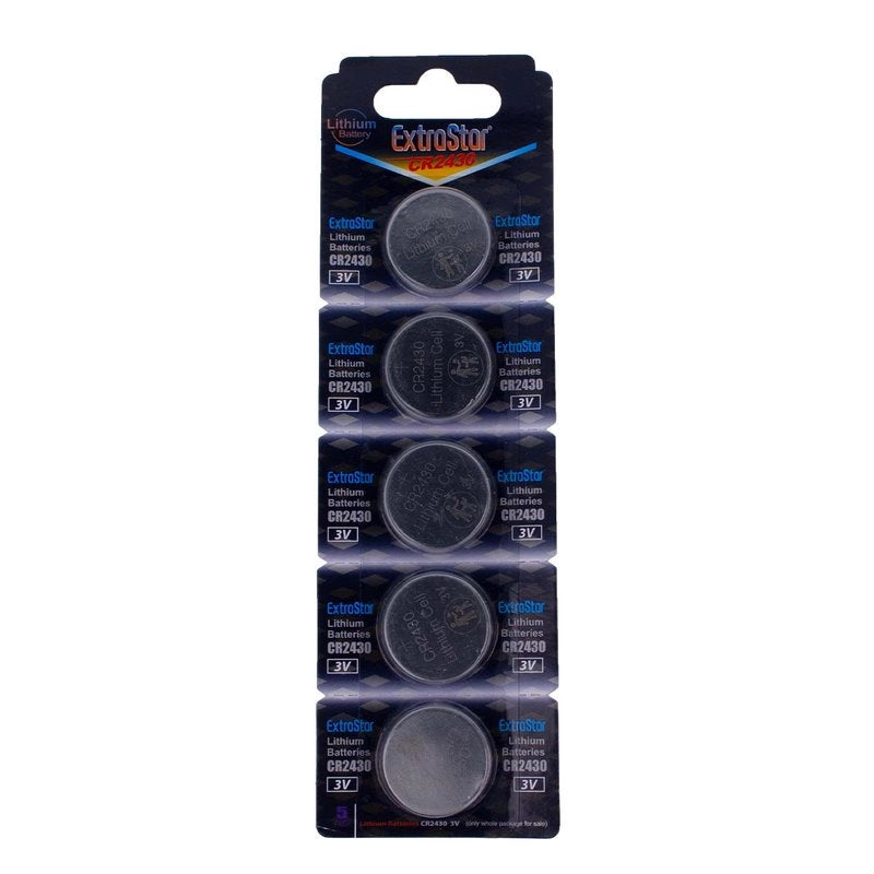 Pila Batteria A Bottone CR2430 3V Confezione Da 5 Pile