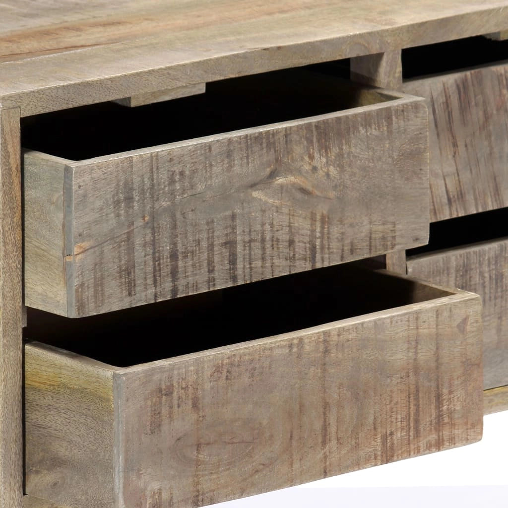 Buffet credenza cassettiera armadio mobile contenitore organizer per cucina soggiorno salotto 140 x 30 x 60 cm legno massello di mango marrone 02_0029548